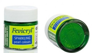 [0260983] Fevicryl Sparkling Pearl 10ml 911 Golden Green