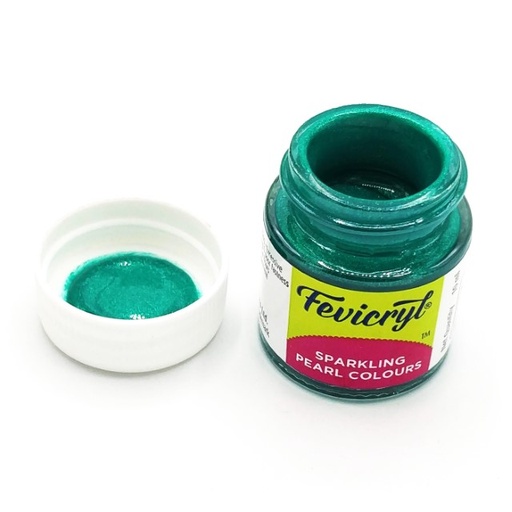 [0260990] Fevicryl Sparkling Pearl 10ml 908 Emerald Green