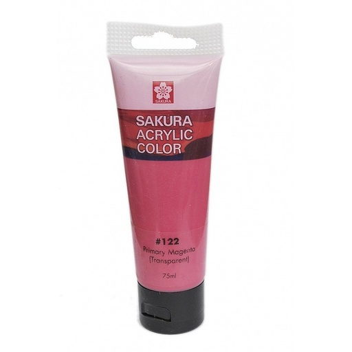 [0261712] Sakura Acrylic Colours 75 ML Tube 122 Primary Magenta
