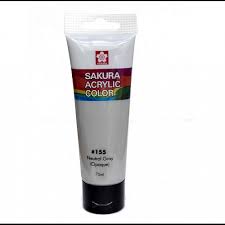 [0261718] Sakura Acrylic Colour 75 ML Tube 155 Neutral Grey