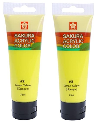 [0261721] Sakura Acrylic-C 75 ML Tube 2 Lemon Yellow