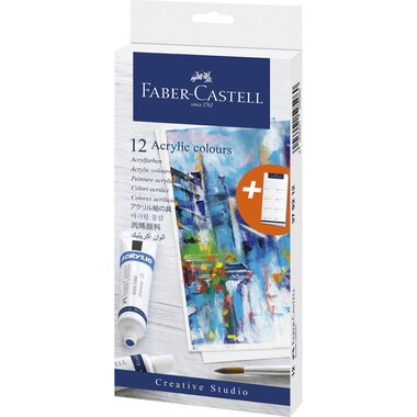 [0261742] Acrylic Colour 12 Shades Faber Castell 20ml