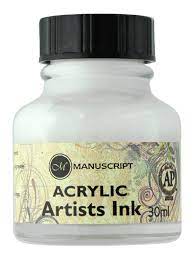 [0262130] Acrylic Artists Ink - 30ml - White 