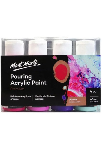[0262192] Pouring Acrylic  60ml 4Pcs- Aurora