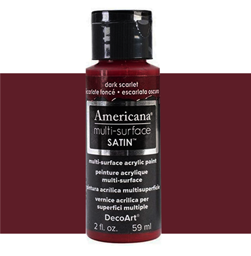[0262217] Multi Surface Satin Acrylics 2 Oz. Dark Scarlet