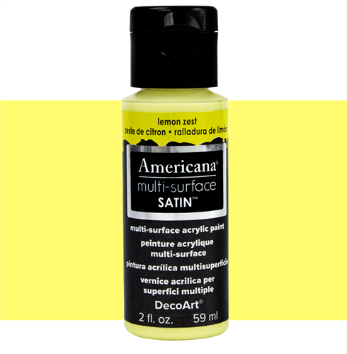 [0262226] Multi Surface Satin Acrylics 2 Oz. Lemon Zest