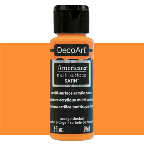 [0262233] Multi Surface Satin Acrylics 2 Oz. Orange Sherbet