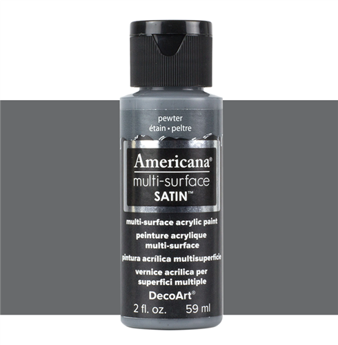 [0262235] Multi Surface Satin Acrylics 2 Oz. Pewter