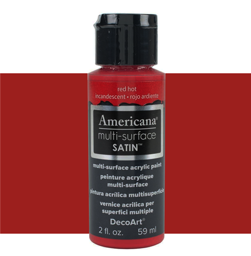 [0262241] Multi-Surface Satin Acrylics 2 Oz. Red Hot