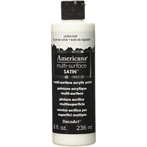 [0262261] Multi Surface Satin Acrylics-Cotton Ball 8 Oz