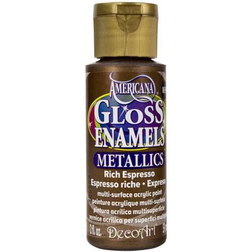 [0262368] Americana Gloss Enamels Metallic 2 Oz. Rich Espresso
