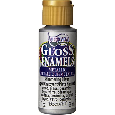 [0262369] Americana Gloss Enamel Metallic 2 Oz. Shimmering Silver