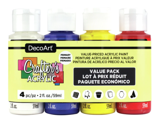 [0262568] Crafter Acrylic Primary Value Pack - 2 Oz.