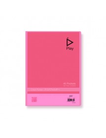 [0073214] KCK "PLAY" 40P CLEAR BOOK- PINK