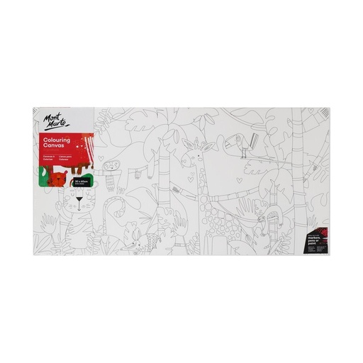 [0301097] Colouring Canvas 30x60cm Cartoon CACL3060C