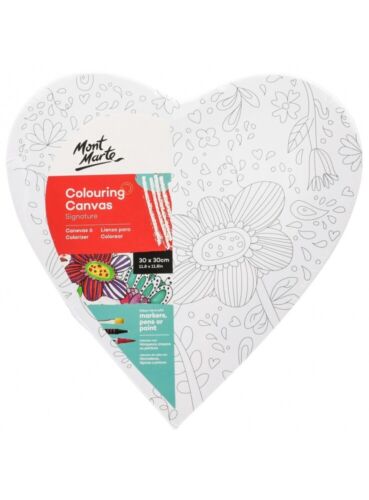[0301099] Colouring Canvas 30cm Heart CAHT0030 