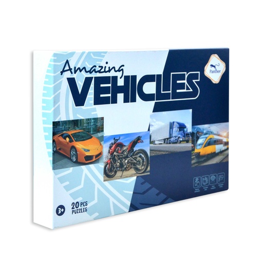 [0630075] Amazing Vehicles 20 Piece Puzzles