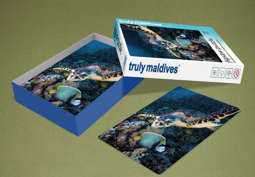 [0630144] Truly Maldives Hawksbill Turtle & Emperor Angle Fish -100Pcs Jigsaw Puzzle