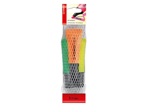 [0039092] Highlighter Neon Pack 3 pcs Yellow/Green/Orange