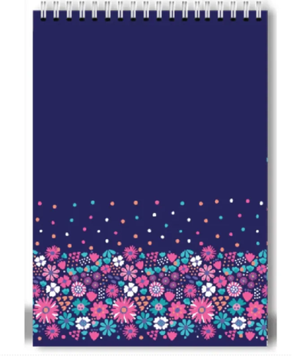 [0480045] Notepad Flower Garden A5 Top Spiral