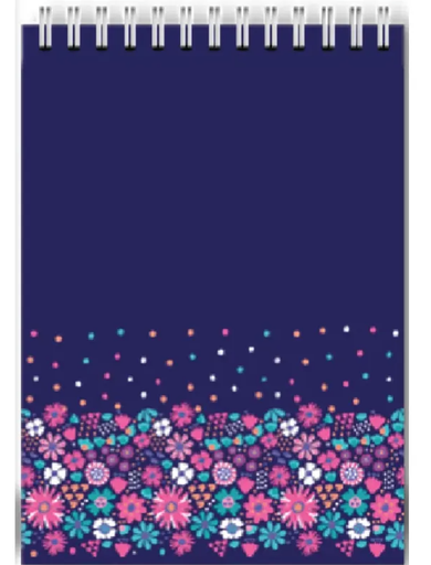 [0480050] Notepad Spiral Flower Garden A6 Top