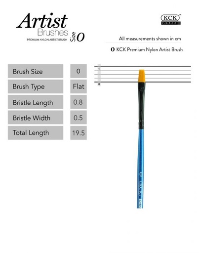 [0290501] Kck Golden Nylon Brush Flat-  #0