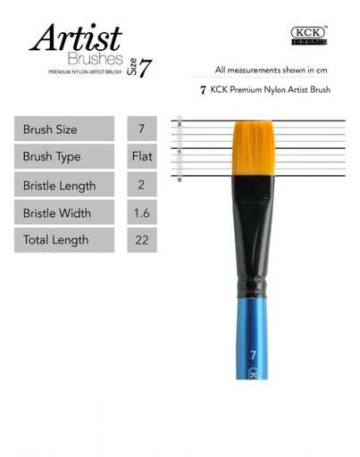 [0290503] Kck Golden Nylon Brush Flat-  #7