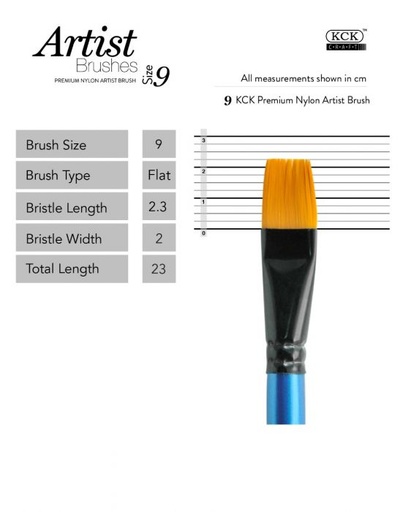 [0290505] Kck Golden Nylon Brush Flat-  #9