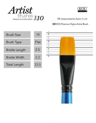 [0290506] Kck Golden Nylon Brush Flat-  #10