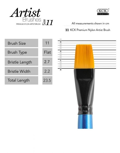 [0290507] Kck Golden Nylon Brush Flat-  #11