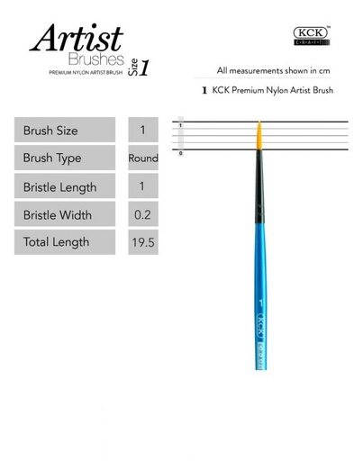 [0290509] KCK Nylon Water Color Brush Round #1