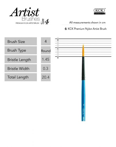 [0290512] KCK Nylon Water Color Brush Round #4