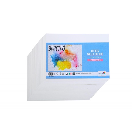 [2003232] Artists' Water Colour Hot Pressed Paper 300gsm A3 Pack 5