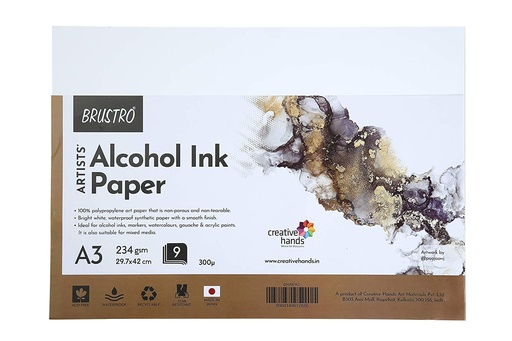 [2003251] Alcohol Ink Paper 234 GSM, 300 Micron A3 9 Sheet Pack