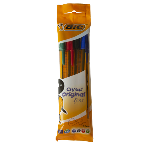 [0010037] Pen BIC Cristal Original 0.8mm 4pc Pkt
