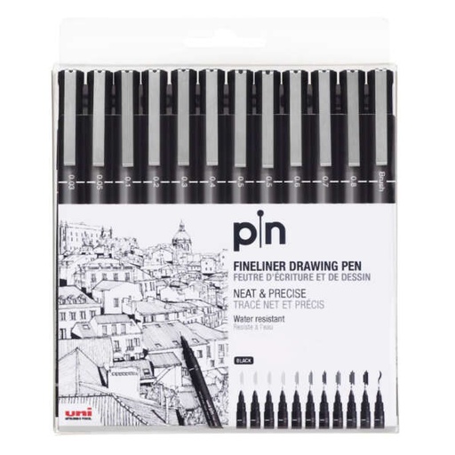[0010350] Pen Uni Pin-200 Black 12pcs Set