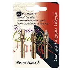 [0012625] Pen Dip Calligraphy Round Hand 3 Nibs
