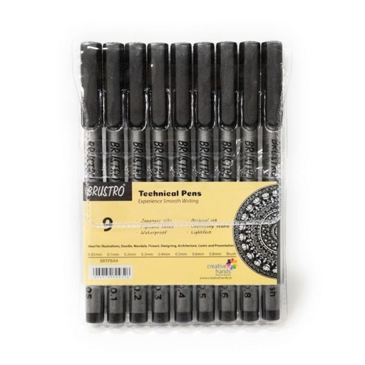 [0012666] Pen Technical Black 
Assorted Set-9