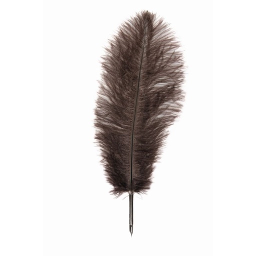 [0012717] Manuscript Ostrich Quill Pen - Brown