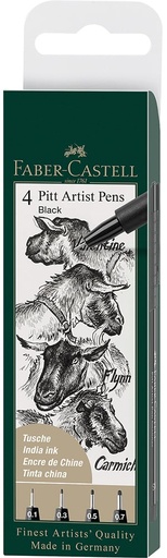 [0270100] PittArtist - Assorted 4Pens (XS,S,F,M)