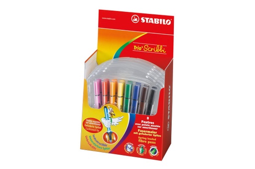 [0319096] Fibre-Tip Trio Scibbi Cardboard 8 Pcs Wallet