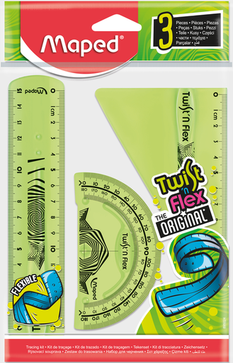 [0420559] Ruler Twist N Flex 15cm 3ps set