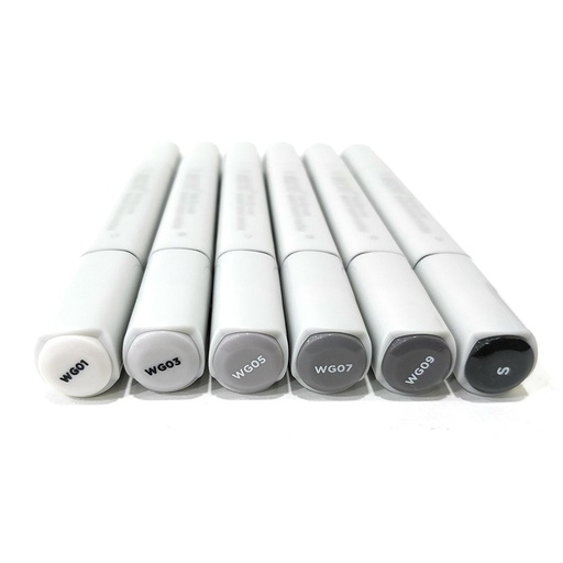 [0030628] Marker Twin Tip Set 6 Warm Greys B
