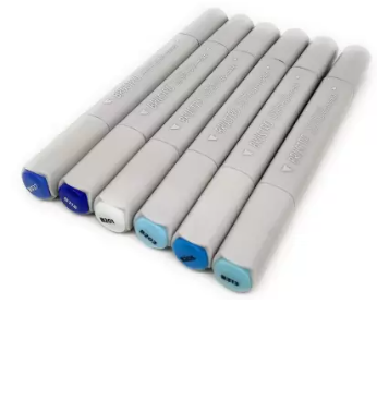 [0030629] Marker Twin Tip Marker Set 6 Blues