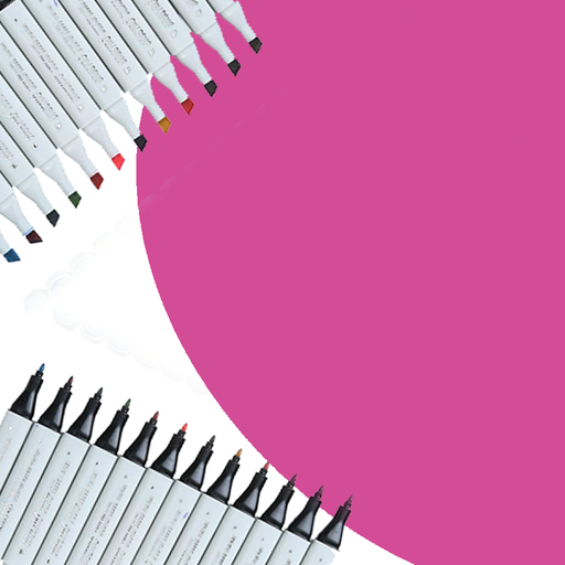[0030719] Marker Sketch Twin Tip Alcohol Based Vivid Pink R607
