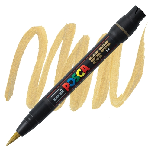 [0030760] Uni POSCA Marker Brush PCF 350 Gold 5T