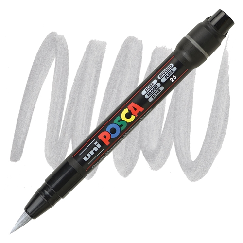 [0030761] Uni POSCA Marker Brush PCF 350 Silver 5T