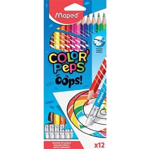 [0230604] Color Pencils erasable Oops 12 Colours