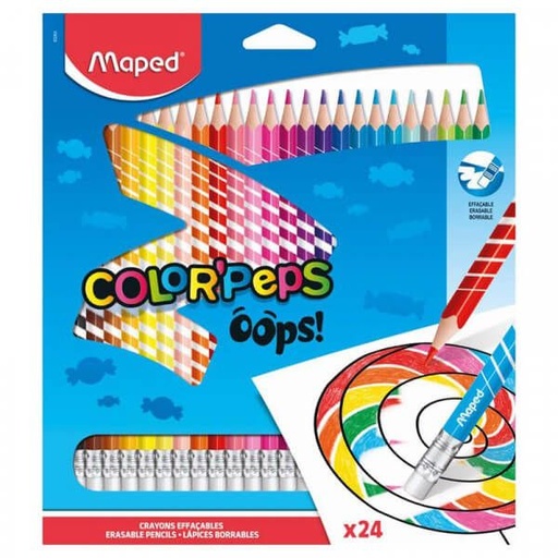 [0230605] Color Pencils erasable Oops 24 Colours