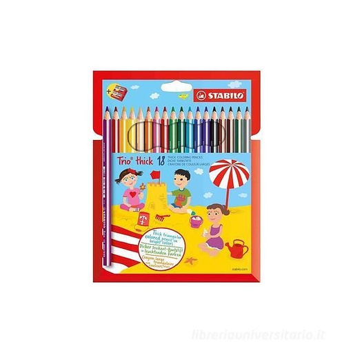 [0230639] Colour Pencil Trio Thick Wallet 18 Colour